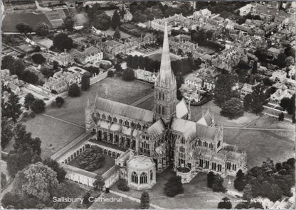 Wiltshire Postcard - Aerial View of Salisbury Cathedral  RR23365