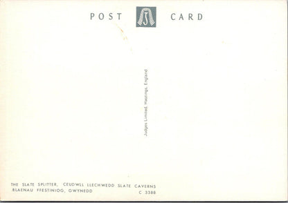 Occupations Postcard-The Slate Splitter, Ceudwll Llechwedd Slate Caverns RR23374