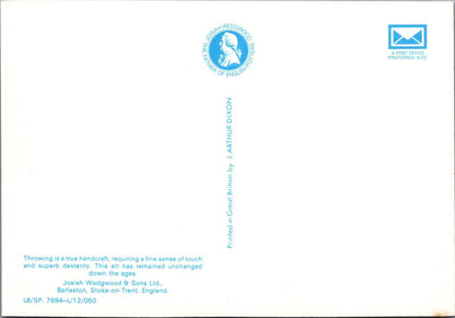 Occupations Postcard - Throwing, Josiah Wedgwood & Sons, Barlaston  RR23401