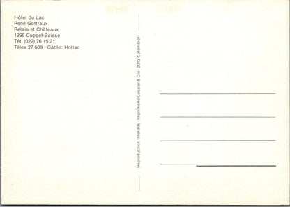 Switzerland Postcard - Hotel Du Lac, Rene Gottraux, 1296 Coppet  RR23404