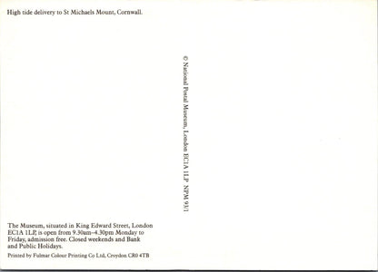 Cornwall Postcard - High Tide Delivery To St Michaels Mount   RR23405