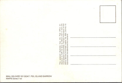 Cumbria Postcard - Mail Delivery By Boat, Peil Island Barrow  RR23407