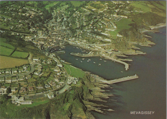 Cornwall Postcard - Aerial View of Mevagissey   RR23409