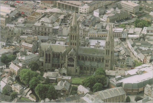 Cornwall Postcard - Aerial View of Truro Cathedral  RR23410