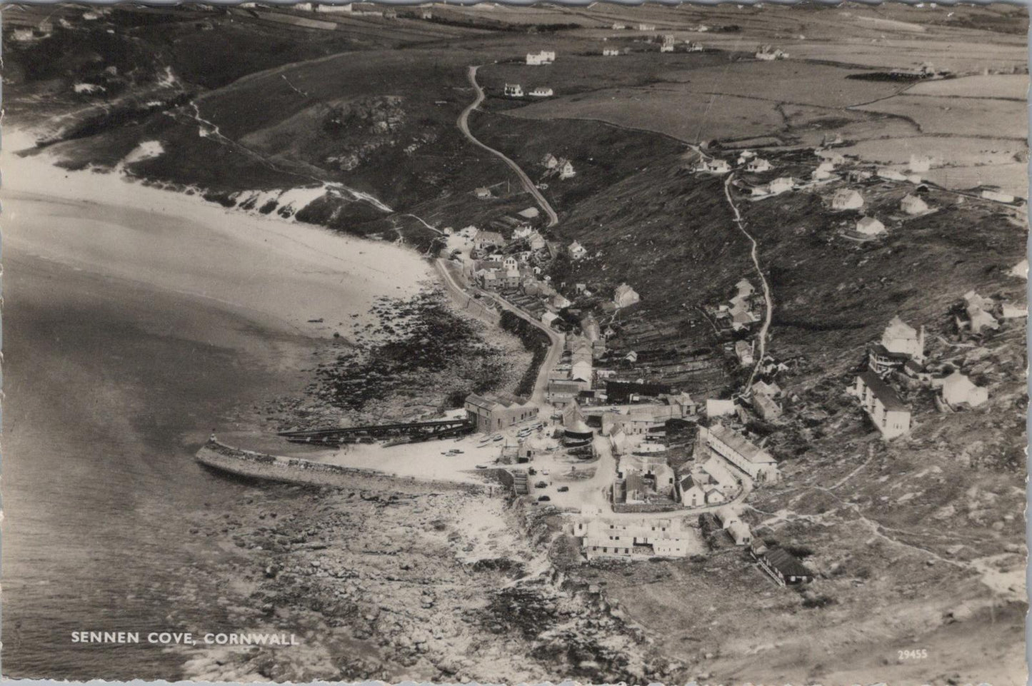 Cornwall Postcard - Aerial View of Sennen Cove   RR23411