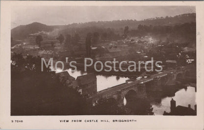 Shropshire Postcard: View from Castle Hill Bridgnorth River Severn  DP934