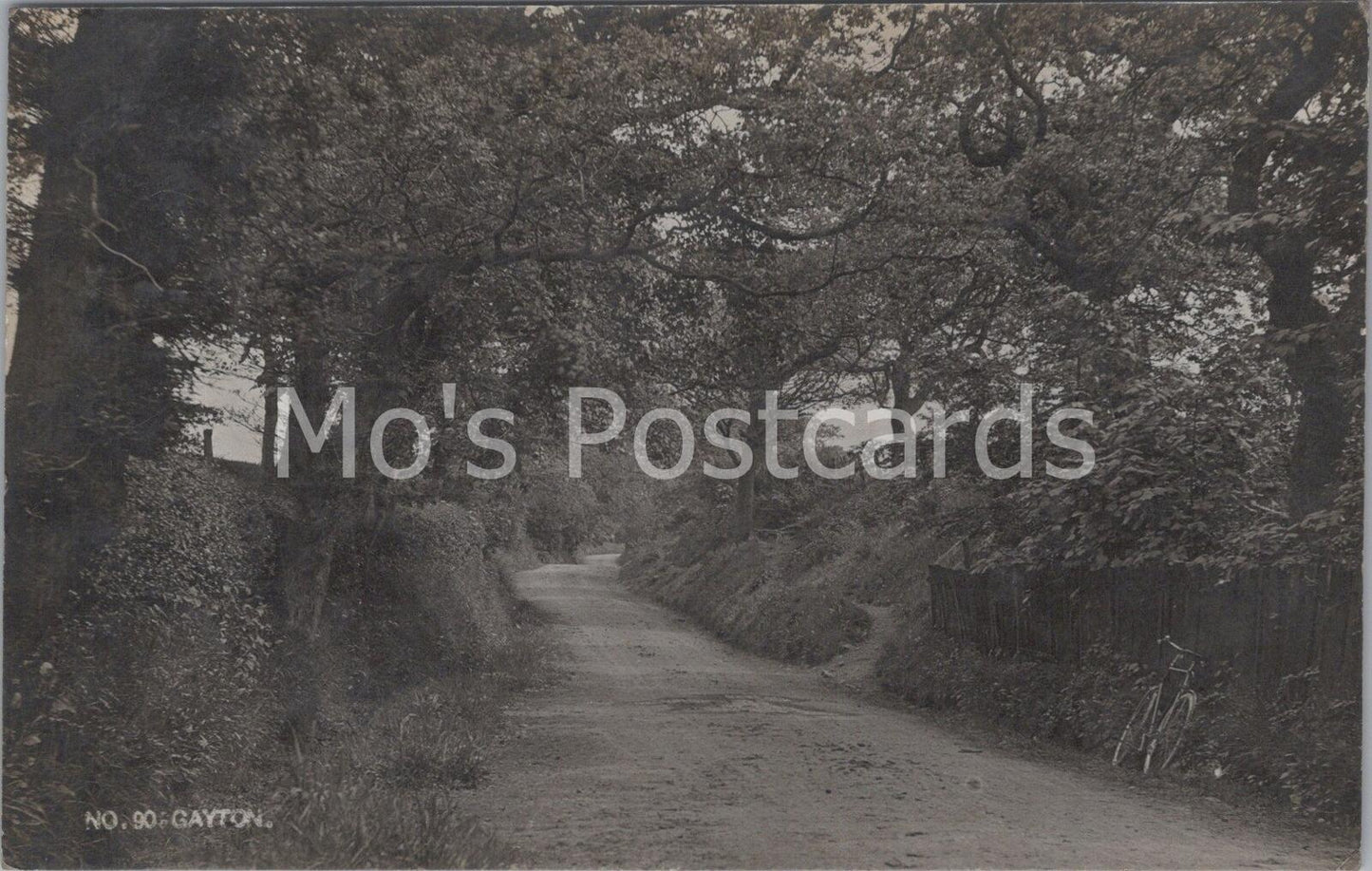 Cheshire Postcard: Gayton Scenic Rural Country Lane Village View  MB916