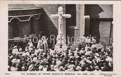 London Postcard: The Blessing of Father Buckell's Memorial, Ealing MB943