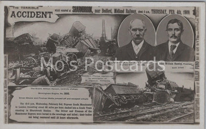 Railway Postcard: Sharnbrook Midland Railway Disaster Wreckage 1909 - MB1074