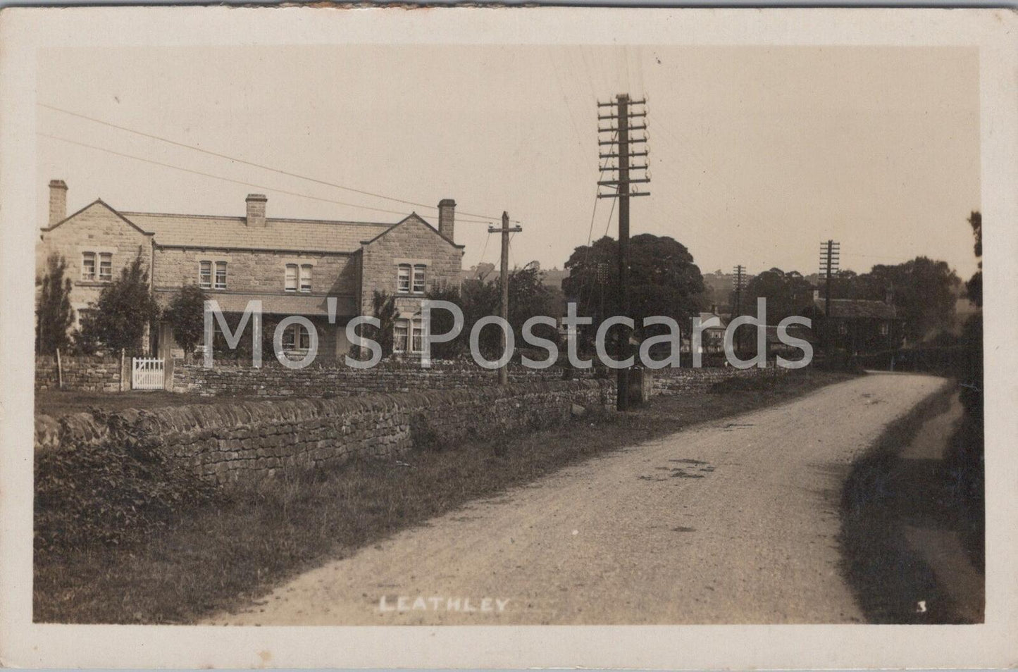 Yorkshire Postcard: Leathley Village Scenic Rural Street View DD195