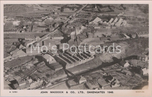Shropshire Postcard: John Maddock & Co Ltd Factory Aerial View Oakengates  DD622