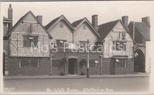 Warwickshire Postcard: The White Swan Hotel Stratford-on-Avon,Historic Inn DP256