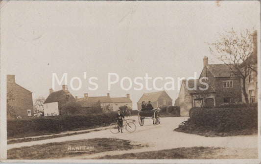 Nottinghamshire Postcard: Rampton Village Animated Scene Horse & Cart BH2214