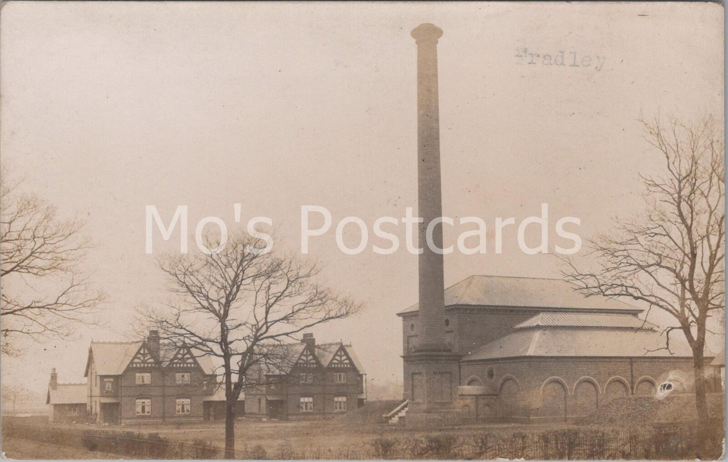 Staffordshire Postcard: Fradley Water Pumping Station Factory Chimney BH3191