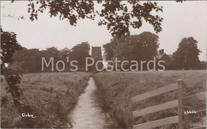 Orby Church View Lincolnshire Postcard Vintage RPPC Lincs View BH3807