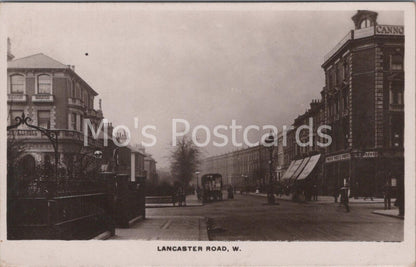 Lancaster Road Notting Hill London Postcard 1910 Vintage W11 View RPPC BH5941