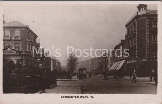 Lancaster Road Notting Hill London Postcard 1910 Vintage W11 View RPPC BH5941