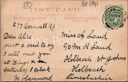Lancaster Road Notting Hill London Postcard 1910 Vintage W11 View RPPC BH5941