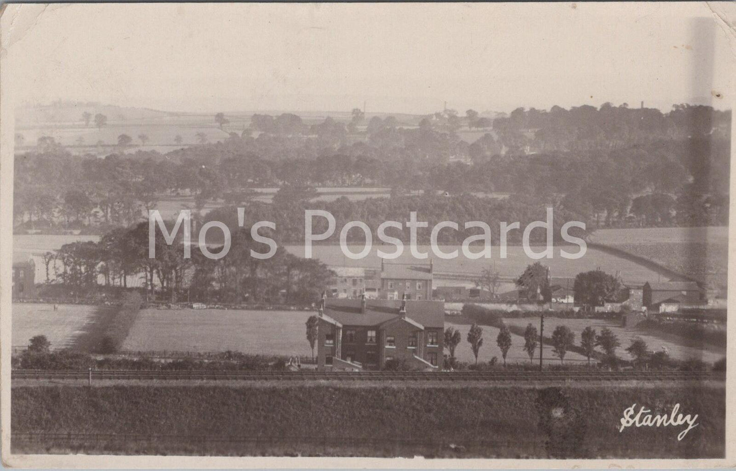 Stanley View County Durham Postcard 1913 Waller’s Vintage Co Durham RPPC -BH5944