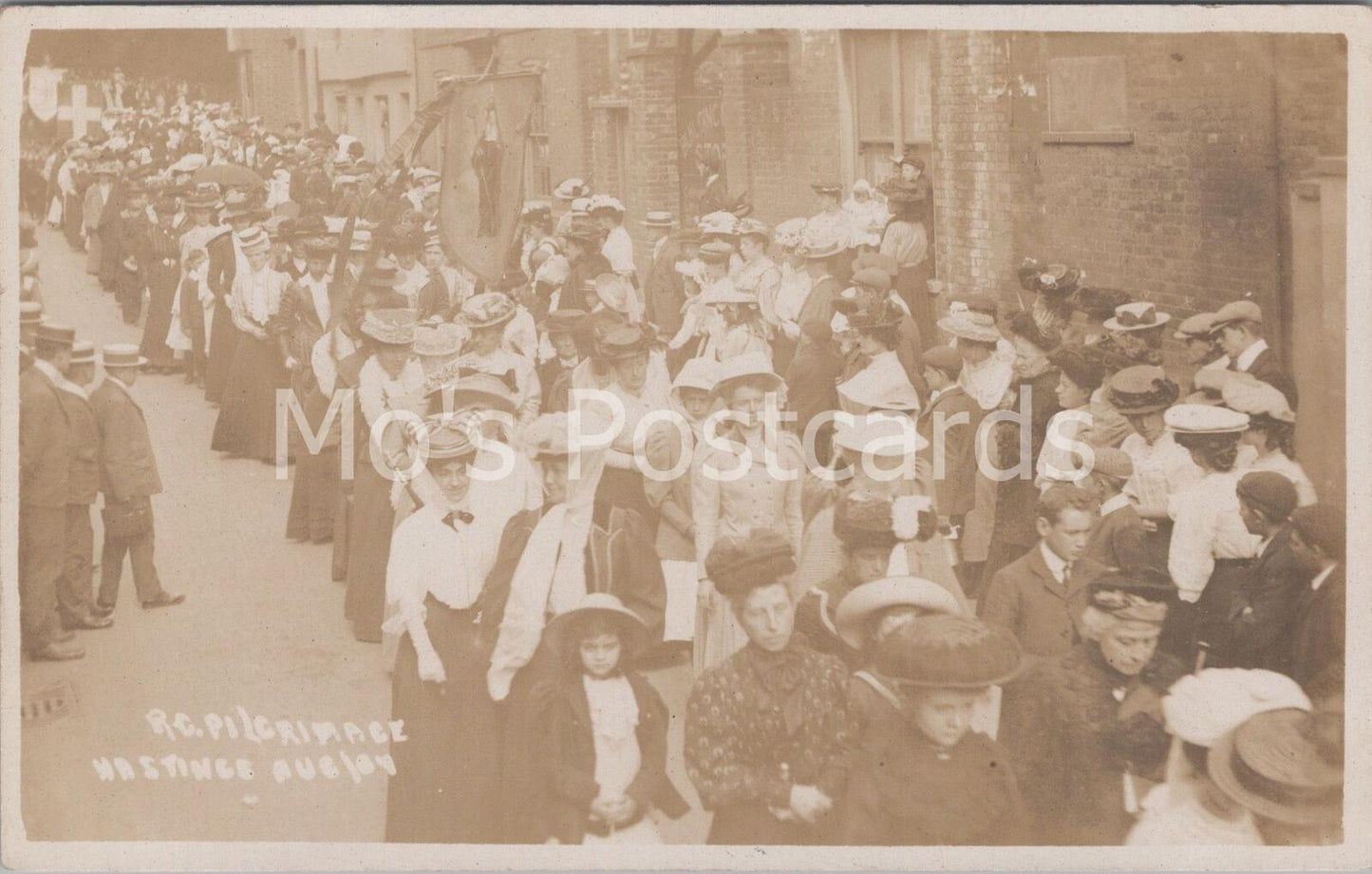 RC Pilgrimage Hastings East Sussex Postcard Vintage RPPC Social History BR630