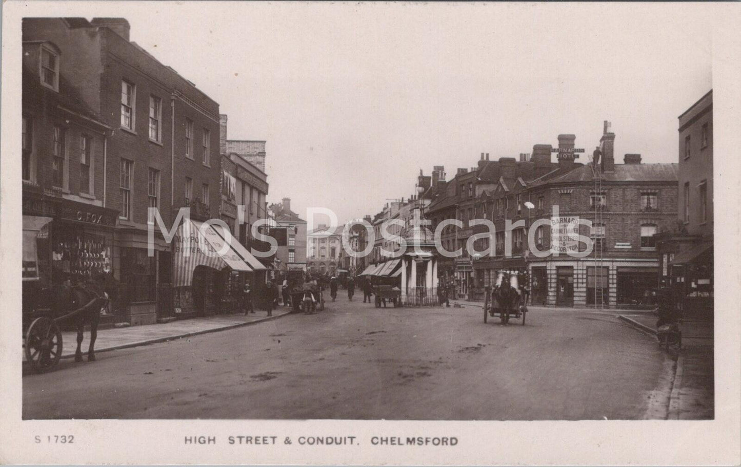 High Street & Conduit Chelmsford Essex Postcard Kingsway Vintage RPPC View
