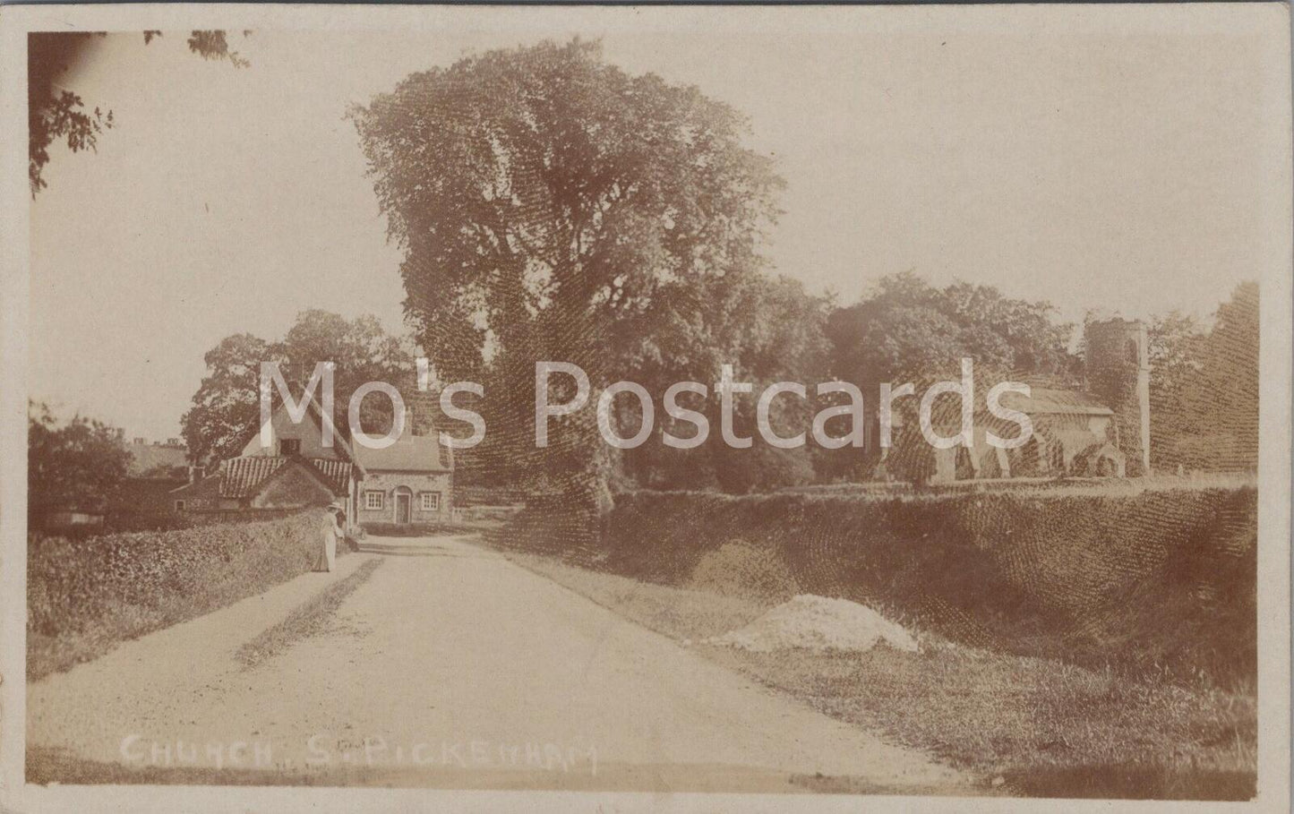 Norfolk Postcard Church Street South Pickenham Hannant Swaffham Vintage RP -C396