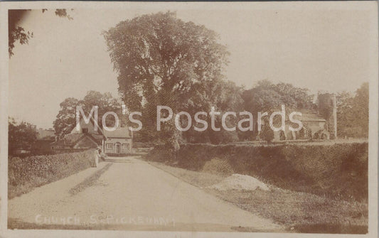 Norfolk Postcard Church Street South Pickenham Hannant Swaffham Vintage RP -C396