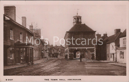 Buckinghamshire Postcard Amersham Town Hall 1917 Kingsway RPPC Bucks View C973