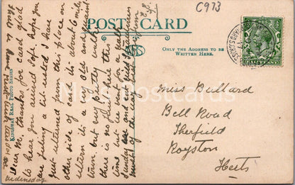 Buckinghamshire Postcard Amersham Town Hall 1917 Kingsway RPPC Bucks View C973