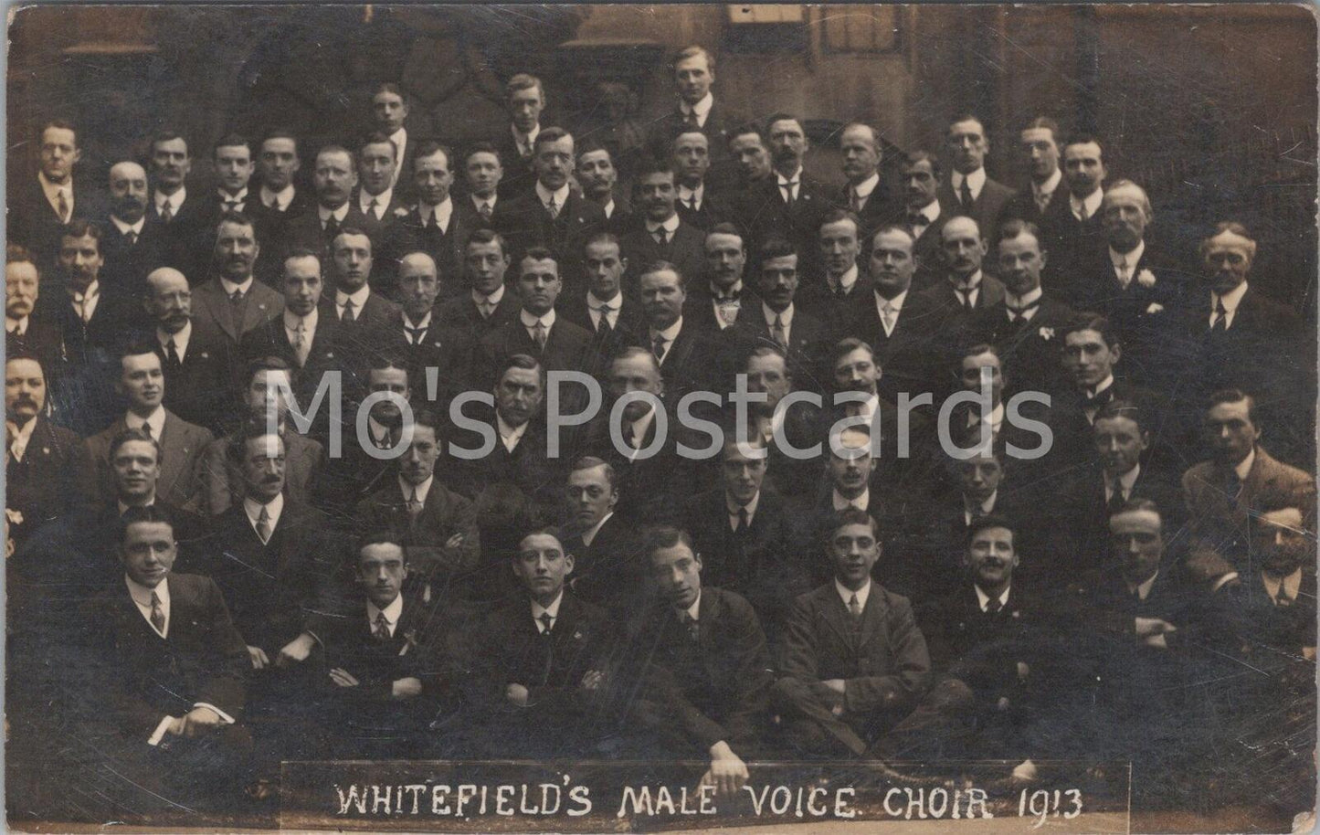 Whitefield's Male Voice Choir 1913 Social History London Postmarked RPPC DR807