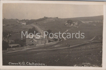 Cleeve Hill Cheltenham Gloucestershire Vintage Sepia Printed Postcard EE261