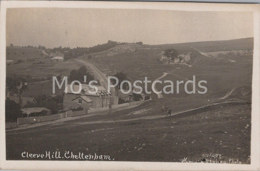 Cleeve Hill Cheltenham Gloucestershire Vintage Sepia Printed Postcard EE261