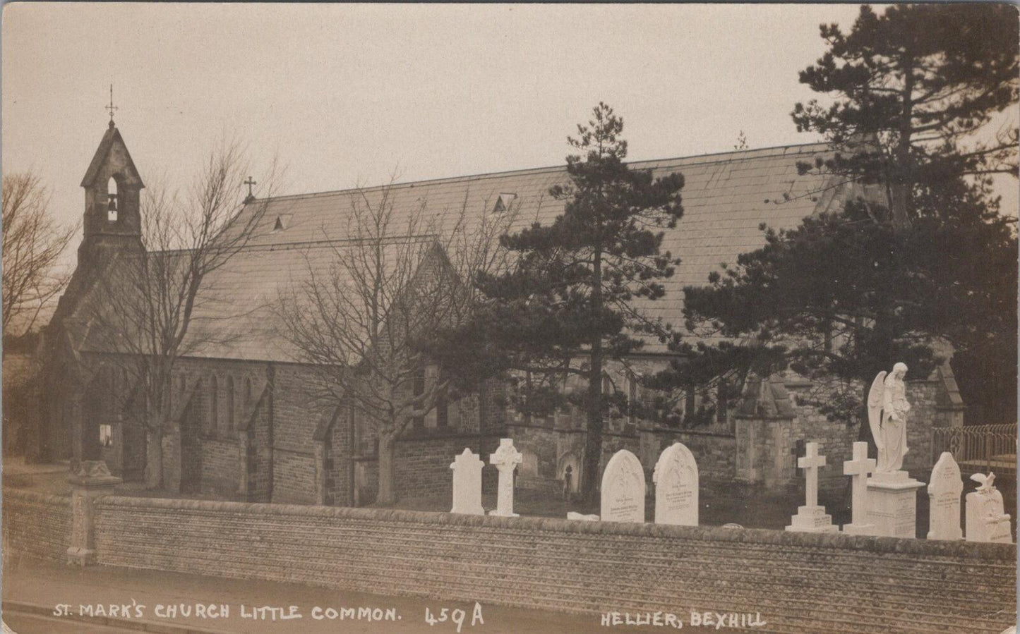 Sussex Postcard: St Mark’s Church Little Common Bexhill Hellier RPPC XT2485