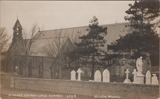 Sussex Postcard: St Mark’s Church Little Common Bexhill Hellier RPPC XT2485