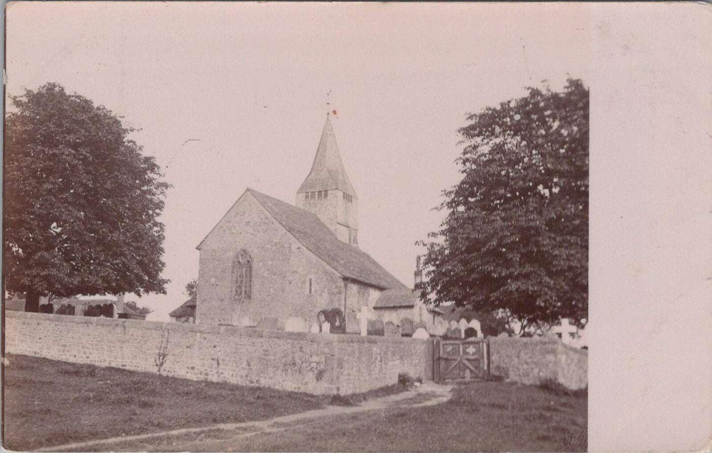 Sussex Postcard: West Chiltington St Mary's Church Early 1900s RPPC XT2486