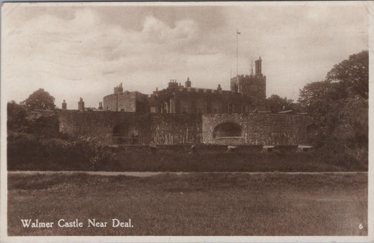 Kent Postcard: Walmer Castle Near Deal, Tudor Fortress, 1929, RPPC XT2491