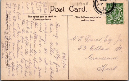 Kent Postcard: Margate Sands Paddling Bathing Machines 1912 Marine Series XT2496