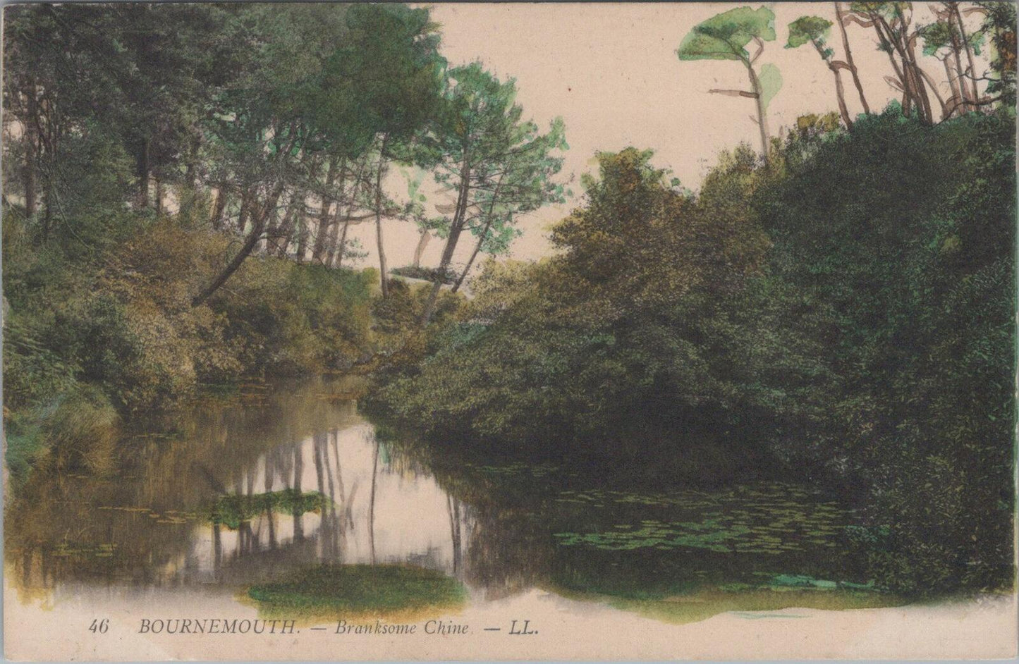 Dorset Postcard: Bournemouth Branksome Chine, LL No 46, Printed France XT2498