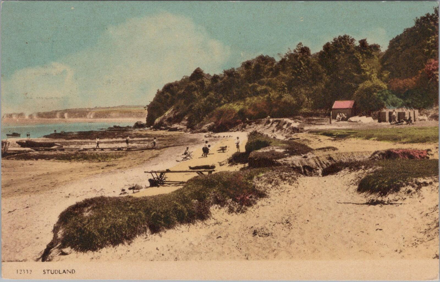 Dorset Postcard: Studland Bay Beach Cliffs Harvey Barton Bristol Printed XT2512
