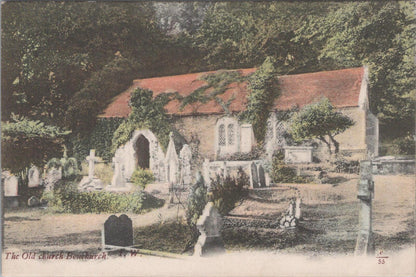 Isle of Wight Postcard: Bonchurch Old Church Graveyard 1910s Tinted Litho XT2942