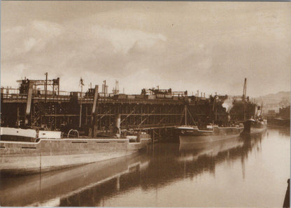 Gateshead Postcard: Dunston Staiths Coal Shipment NER Steam Ship Hackney RR23721