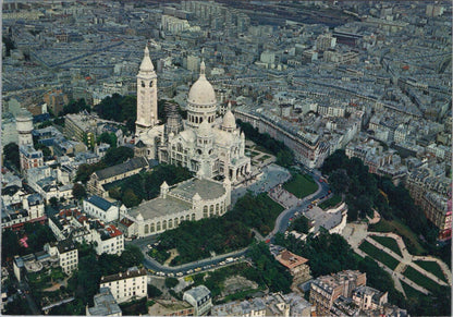 France Postcard: Paris Sacre Coeur Basilica Aerial View  XT3207