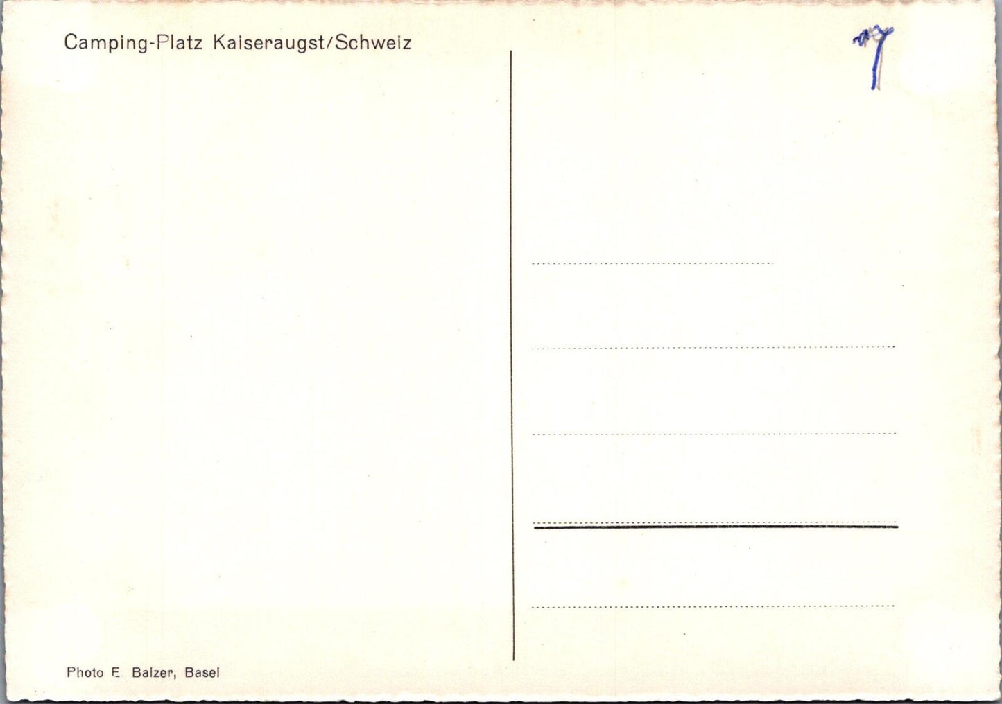Switzerland Postcard: Kaiseraugst Camping Platz Rhine  XT3214