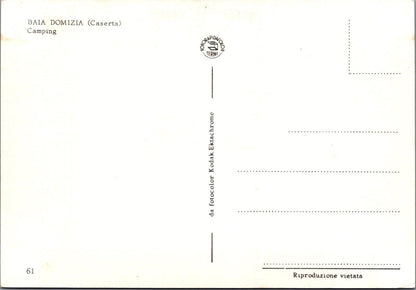 Italy Postcard: Baia Domizia Caserta Camping Holiday Resort 1970's XT3218
