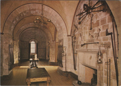 Northumberland Postcard: Bamburgh Castle The Armoury Interior  XT3224