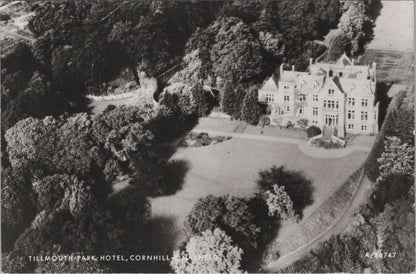 Northumberland Postcard: Tillmouth Park Hotel Cornhill-on-Tweed Aerial  XT3228