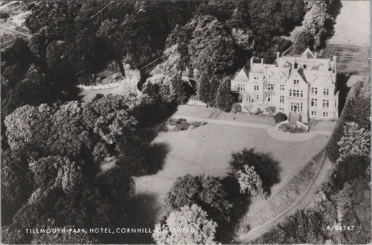 Northumberland Postcard: Tillmouth Park Hotel Cornhill-on-Tweed Aerial  XT3228