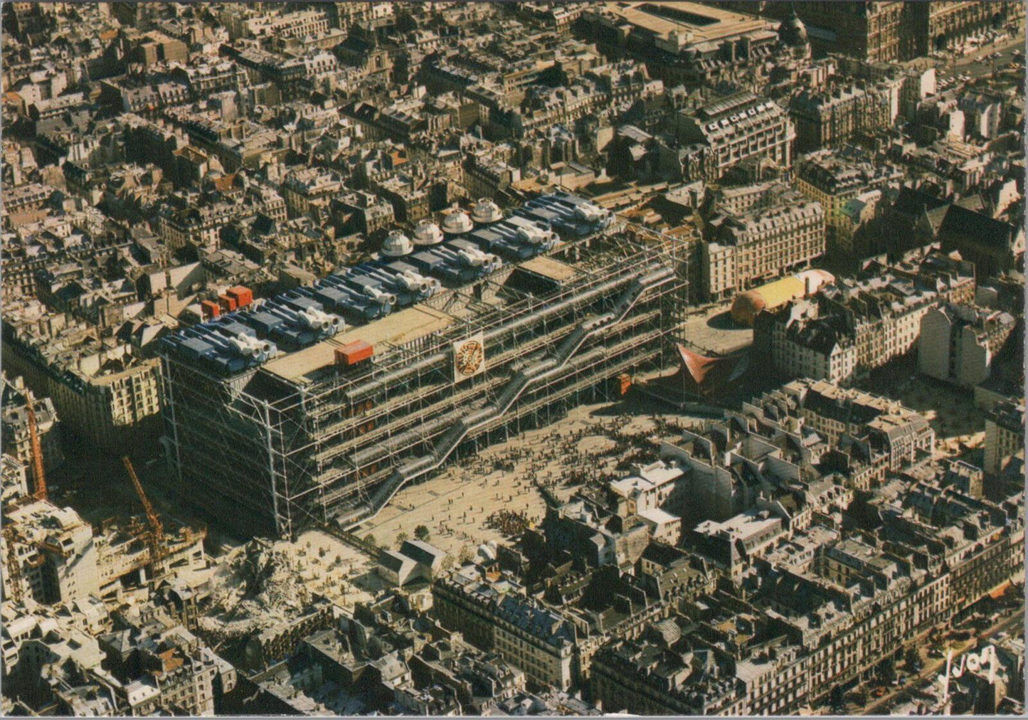France Postcard: Paris Centre Pompidou Renzo Piano Aerial View  XT3237