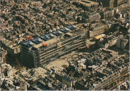 France Postcard: Paris Centre Pompidou Renzo Piano Aerial View  XT3237