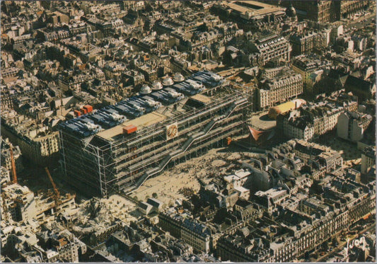 France Postcard: Paris Centre Pompidou Renzo Piano Aerial View  XT3237
